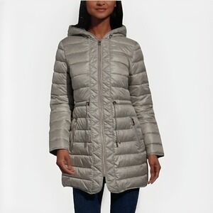 Kenneth Cole Ladies' Quilted Anorak Jacket, Color: Grey, Size Small, New W/Tags
